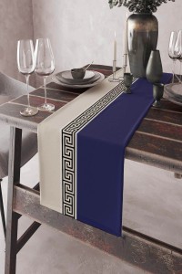 Lacivert Avangarde Desen Premium Masa Örtüsü Runner RNR143 Lacivert Avangarde Desen Premium Masa Örtüsü Runner RNR143