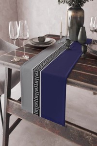 Lacivert Avangarde Desen Premium Masa Örtüsü Runner RNR144 Lacivert Avangarde Desen Premium Masa Örtüsü Runner RNR144