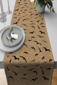 Bej Hasır Görünümlü Premium Masa Örtüsü Runner RNR182 Bej Hasır Görünümlü Premium Masa Örtüsü Runner RNR182