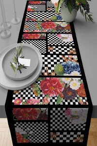 Çok Renkli Mackenzie Desen Premium Masa Örtüsü Runner RNR221 Çok Renkli Mackenzie Desen Premium Masa Örtüsü Runner RNR221