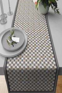 Gri Mutfak Mackenzie Premium Masa Örtüsü Runner RNR226 Gri Mutfak Mackenzie Premium Masa Örtüsü Runner RNR226