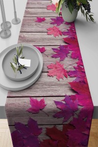 Fuşya Çınar 3D Desenli Premium Masa Örtüsü Runner RNR235 Fuşya Çınar 3D Desenli Premium Masa Örtüsü Runner RNR235