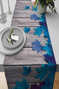 Mavi Çınar 3D Desenli Premium Masa Örtüsü Runner RNR236 Mavi Çınar 3D Desenli Premium Masa Örtüsü Runner RNR236