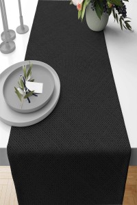 Füme Hasır Görünümlü Premium Masa Örtüsü Runner RNR258 Füme Hasır Görünümlü Premium Masa Örtüsü Runner RNR258