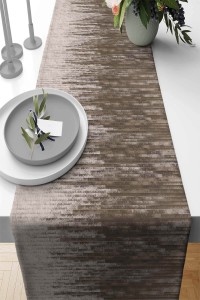 Bej Deri Görünümlü Premium Masa Örtüsü Runner RNR348 Bej Deri Görünümlü Premium Masa Örtüsü Runner RNR348