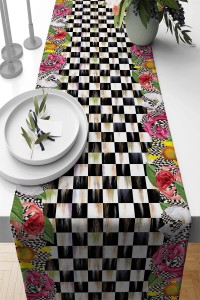 Renkli Mackenzie Çiçekli Premium Masa Örtüsü Runner RNR418 Renkli Mackenzie Çiçekli Premium Masa Örtüsü Runner RNR418