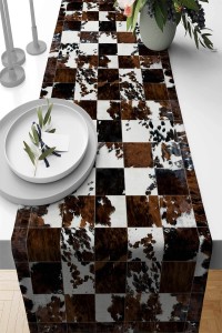Kahve Deri Görünümlü Premium Masa Örtüsü Runner RNR461 Kahve Deri Görünümlü Premium Masa Örtüsü Runner RNR461