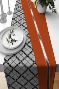 Tarçın Ekoseli Desen Premium Masa Örtüsü Runner RNR580 Tarçın Ekoseli Desen Premium Masa Örtüsü Runner RNR580