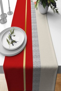 Kırmızı Avangarde Desen Premium Masa Örtüsü Runner RNR603 Kırmızı Avangarde Desen Premium Masa Örtüsü Runner RNR603