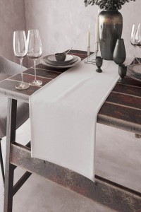 Beyaz Düz Sade Tek Renk Premium Runner Masa Örtüsü RNR026 Beyaz Düz Sade Tek Renk Premium Runner Masa Örtüsü RNR026
