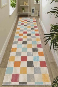 Çok Renkli Kaymaz Modern Kesme Rulo Özel Ölçü Yolluk AR1085 Çok Renkli Kaymaz Modern Kesme Rulo Özel Ölçü Yolluk AR1085