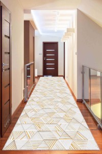 Sarı Kaymaz Makinede Yıkanan Geometrik Kesme Yolluk AR1205 Sarı Kaymaz Makinede Yıkanan Geometrik Kesme Yolluk AR1205