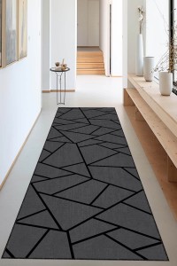 Antrasit Kaymaz Geometrik Kesme Rulo Özel Ölçü Yolluk AR1492 Antrasit Kaymaz Geometrik Kesme Rulo Özel Ölçü Yolluk AR1492