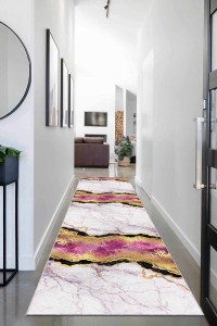 Pembe Gold Kaymaz Mermer Desen Özel Ölçü Rulo Yolluk AR265 Pembe Gold Kaymaz Mermer Desen Özel Ölçü Rulo Yolluk AR265