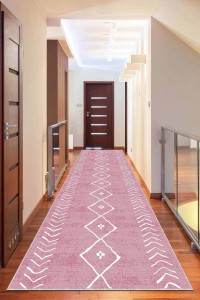 Pembe Kaymaz Moroccan Kesme Rulo Özel Ölçülü Yolluk AR385 Pembe Kaymaz Moroccan Kesme Rulo Özel Ölçülü Yolluk AR385