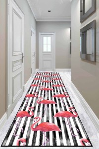 Pembe Kaymaz Flamingolu Kesme Rulo Özel Ölçülü Yolluk AR458 Pembe Kaymaz Flamingolu Kesme Rulo Özel Ölçülü Yolluk AR458