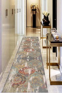 Renkli Kaymaz Klasik Motifli Özel Ölçü Rulo Yolluk AR650 Renkli Kaymaz Klasik Motifli Özel Ölçü Rulo Yolluk AR650