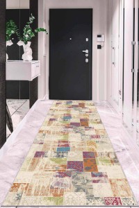 Renkli Kaymaz Patchwork Kesme Rulo Özel Ölçülü Yolluk AR654 Renkli Kaymaz Patchwork Kesme Rulo Özel Ölçülü Yolluk AR654