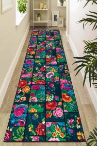 Renkli Kaymaz Patchwork Kesme Rulo Özel Ölçülü Yolluk AR667 Renkli Kaymaz Patchwork Kesme Rulo Özel Ölçülü Yolluk AR667