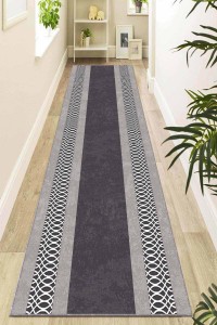 Antrasit Kaymaz Çerçeveli Kesme Rulo Özel Ölçü Yolluk AR957 Antrasit Kaymaz Çerçeveli Kesme Rulo Özel Ölçü Yolluk AR957