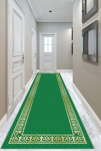 Yeşil Klasik Motifli Protokol Yolluk Halısı Özel Ölçü VH065 Yeşil Klasik Motifli Protokol Yolluk Halısı Özel Ölçü VH065