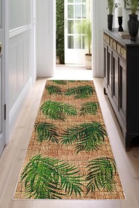 Yeşil Kaymaz 3D Hasır Görünümlü Mutfak İçin Yolluk VH066 Yeşil Kaymaz 3D Hasır Görünümlü Mutfak İçin Yolluk VH066