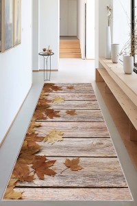 Kahverengi Kaymaz Çınar 3D Kesme Rulo Özel Ölçü Yolluk VH125