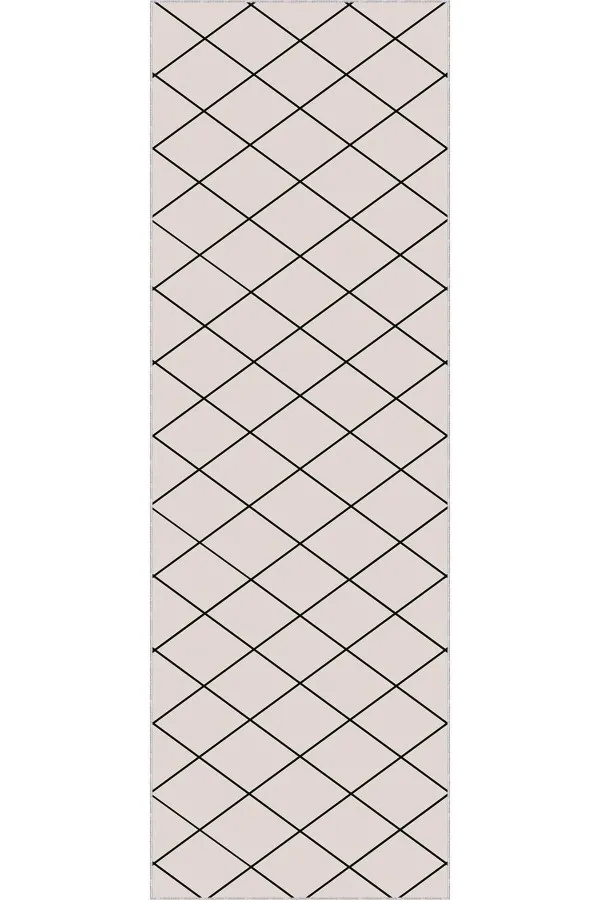 Krem Kahve Yolluk Vizon Kaymaz Modern Kesme Rulo Özel Ölçülü Yolluk AR1470