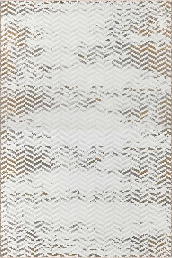 Modern Kesme Yolluk Modelleri Bej Kaymaz Taban Zigzag Kesme Rulo Özel Ölçülü Yolluk VH121
