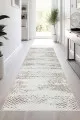 Modern Kesme Yolluk Modelleri Bej Kaymaz Taban Zigzag Kesme Rulo Özel Ölçülü Yolluk VH121