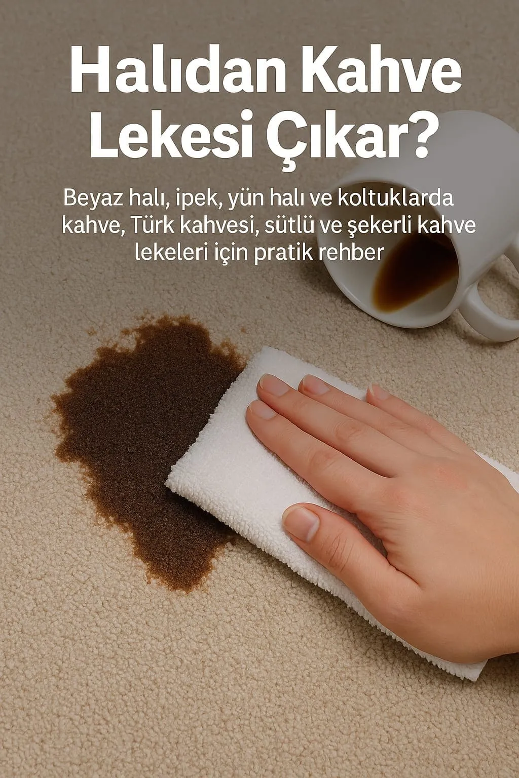 Halıdan Kahve Lekesi Çıkarma | Beyaz Halı Çözümleri