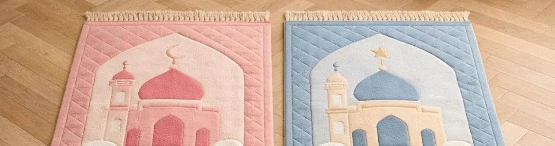 Çocuk Seccadesi Setleriyle Kardeşlere Uyumlu Tasarım Çocuk Seccadesi Setleriyle Kardeşlere Uyumlu Tasarım