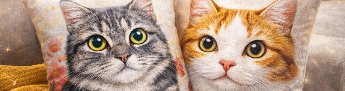 Kedi Desenli Kırlent Ve Yastık Kılıfı Modelleri Kedi Desenli Kırlent Ve Yastık Kılıfı Modelleri