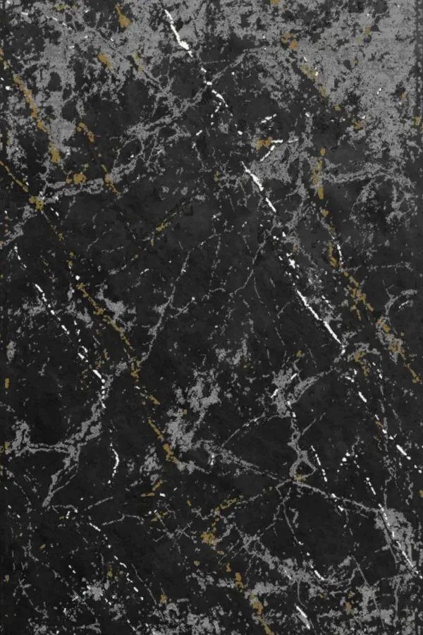 Şekilli Banyo Paspasları Füme Mermer Görünümlü Banyo Halısı Klozet Paspas Seti BS015
