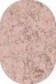 Banyo Halısı Oval Pembe Mermer Görünümlü Oval Banyo Klozet Paspas Seti BS064