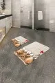 Paspas Banyo Paspası Bej Deniz Kabuklu Banyo Halısı Klozet 2'li Paspas Seti BS210
