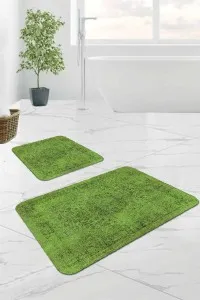 Yeşil Modern Klasik Banyo Halısı Klozet Paspas Seti BS233