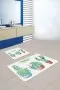 Yeşil Kaktüs Desen Banyo Halısı Klozet Paspas Seti BS243