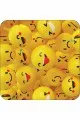 Sarı Smiley Banyo Halısı Klozet Takımı Paspas Seti BS296