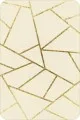 Banyo İkili Paspas Krem Geometrik Desen Banyo Halısı Klozet Paspas Seti BS337