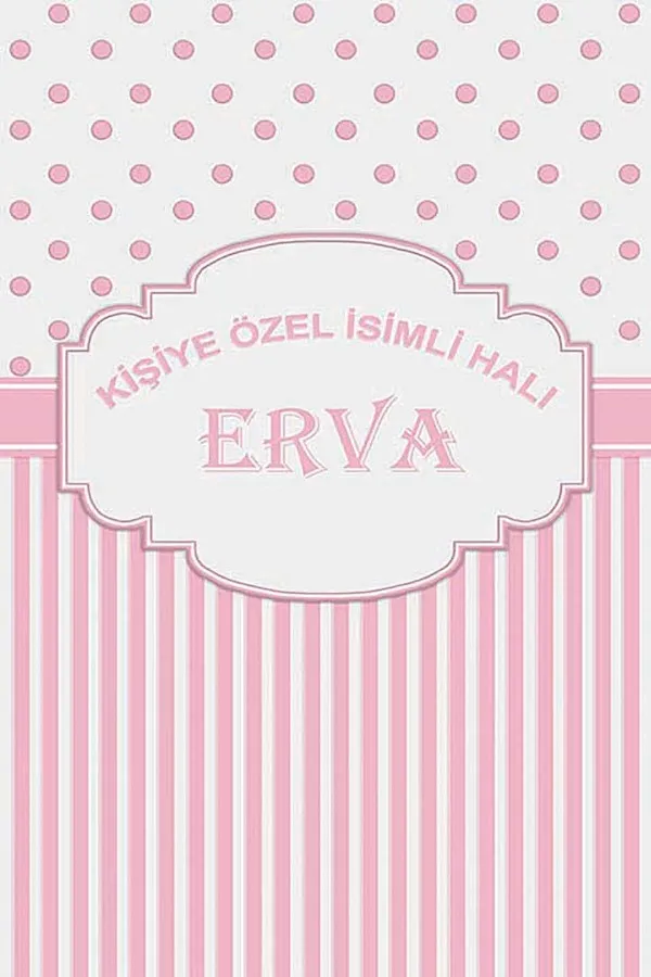 Pembe Yıkanabilir Kaymaz Taban Bebek Halısı İsimli Halı KD09