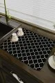Fas Desen Siyah Bulaşık Matı Siyah Fas Desen Microfiber Bulaşık Kurutma Matı MM002