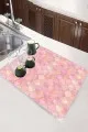 Pembe Fas Desen Microfiber Bulaşık Kurutma Matı MM003