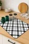 Siyah Ekoseli Microfiber Bulaşık Kurutma Kurulama Matı MM004