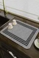Kazayağı Gri Mikrofiber Bulaşık Kurutma Matı Gri Kazayağı Microfiber Bulaşık Kurutma Kurulama Matı MM005