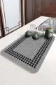 Kazayağı Gri Mikrofiber Bulaşık Kurutma Matı Gri Kazayağı Microfiber Bulaşık Kurutma Kurulama Matı MM005