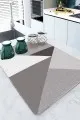 Geometrik Gri Bulaşık Kurutma Matı Gri Geometrik Microfiber Bulaşık Kurutma Kurulama Matı MM006