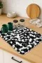 Siyah Petek Microfiber Bulaşık Kurutma Kurulama Matı MM010