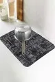 Gri Etnik Microfiber Bulaşık Kurutma Kurulama Matı MM013