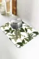 Çiçekli Yeşil Bulaşık Süzme Matı Yeşil Çiçekli Microfiber Bulaşık Kurutma Kurulama Matı MM017